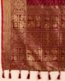 Maroon Color Banarasi Silk Saree With Zari Weaving Work