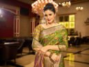 Mahendi Green Soft Organza Silk Saree With Zari Weaving Work